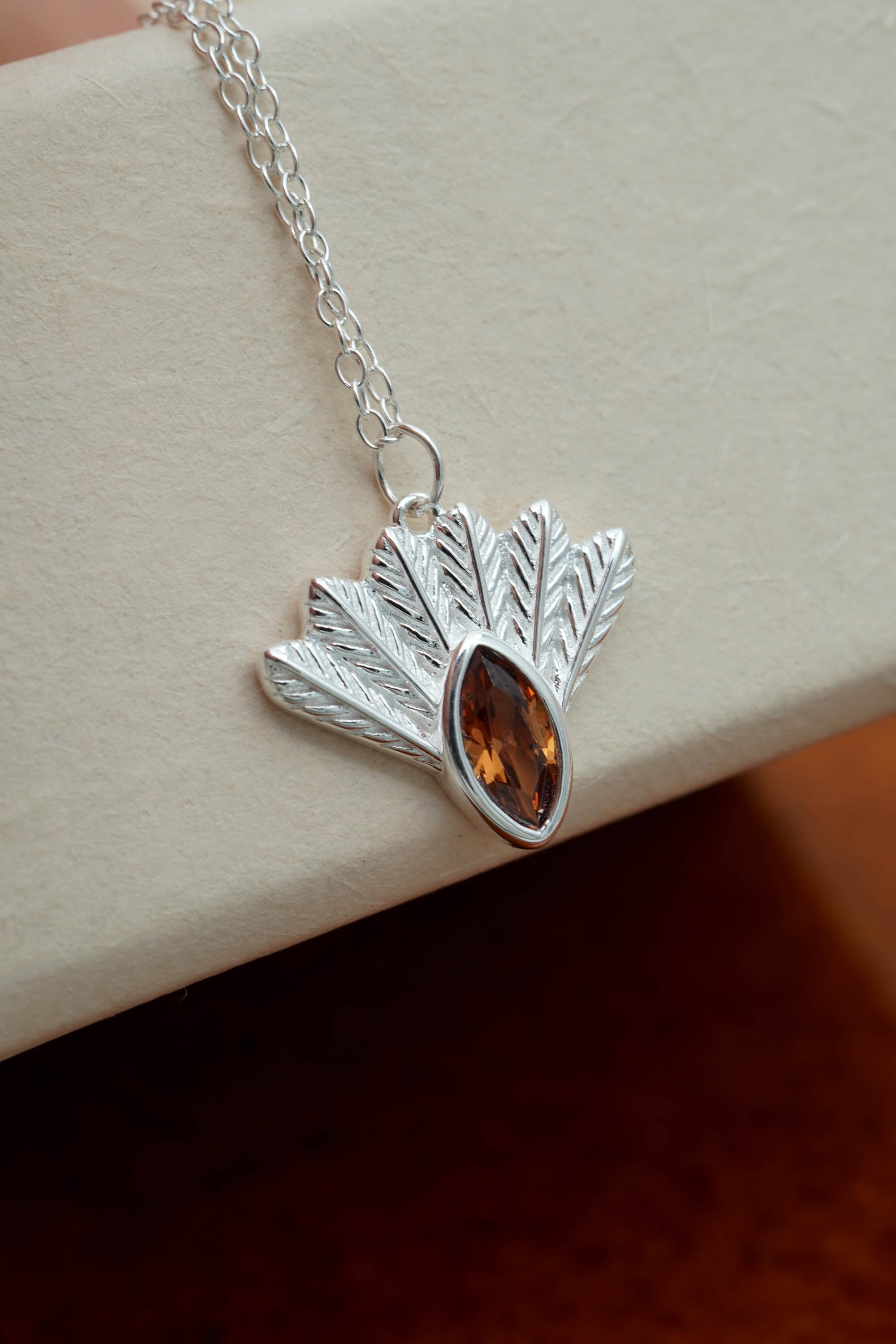 Fantail Messenger Necklace - Silver