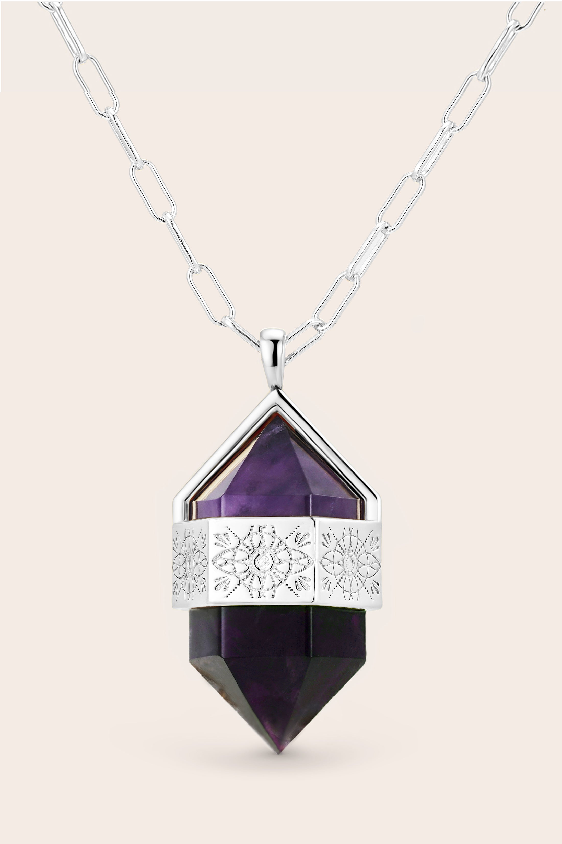 Forever Protected Amethyst Necklace - Silver