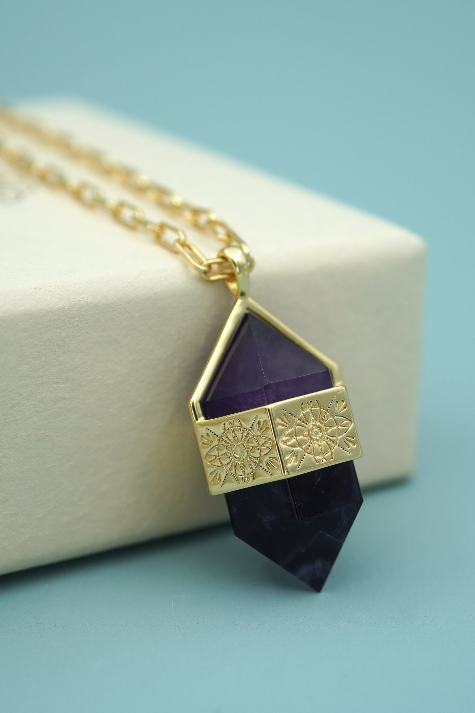 Forever Protected Amethyst Necklace - Gold