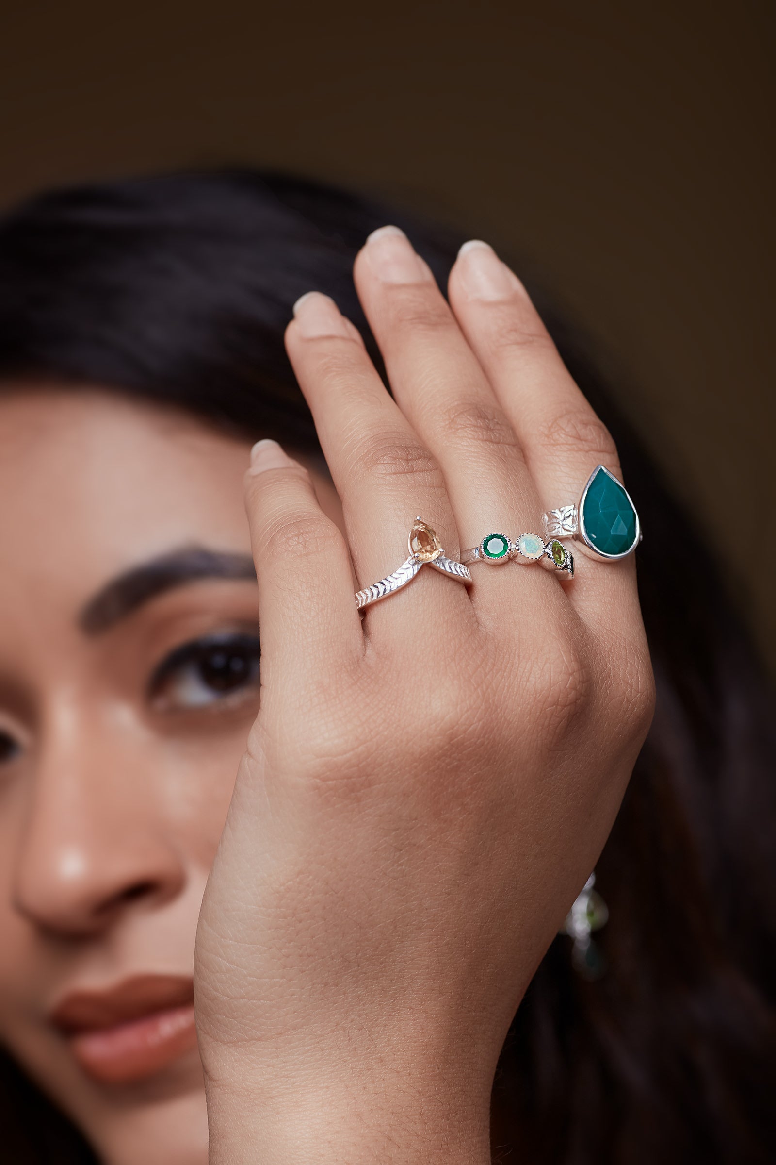 Citrine Flourish Ring - Silver