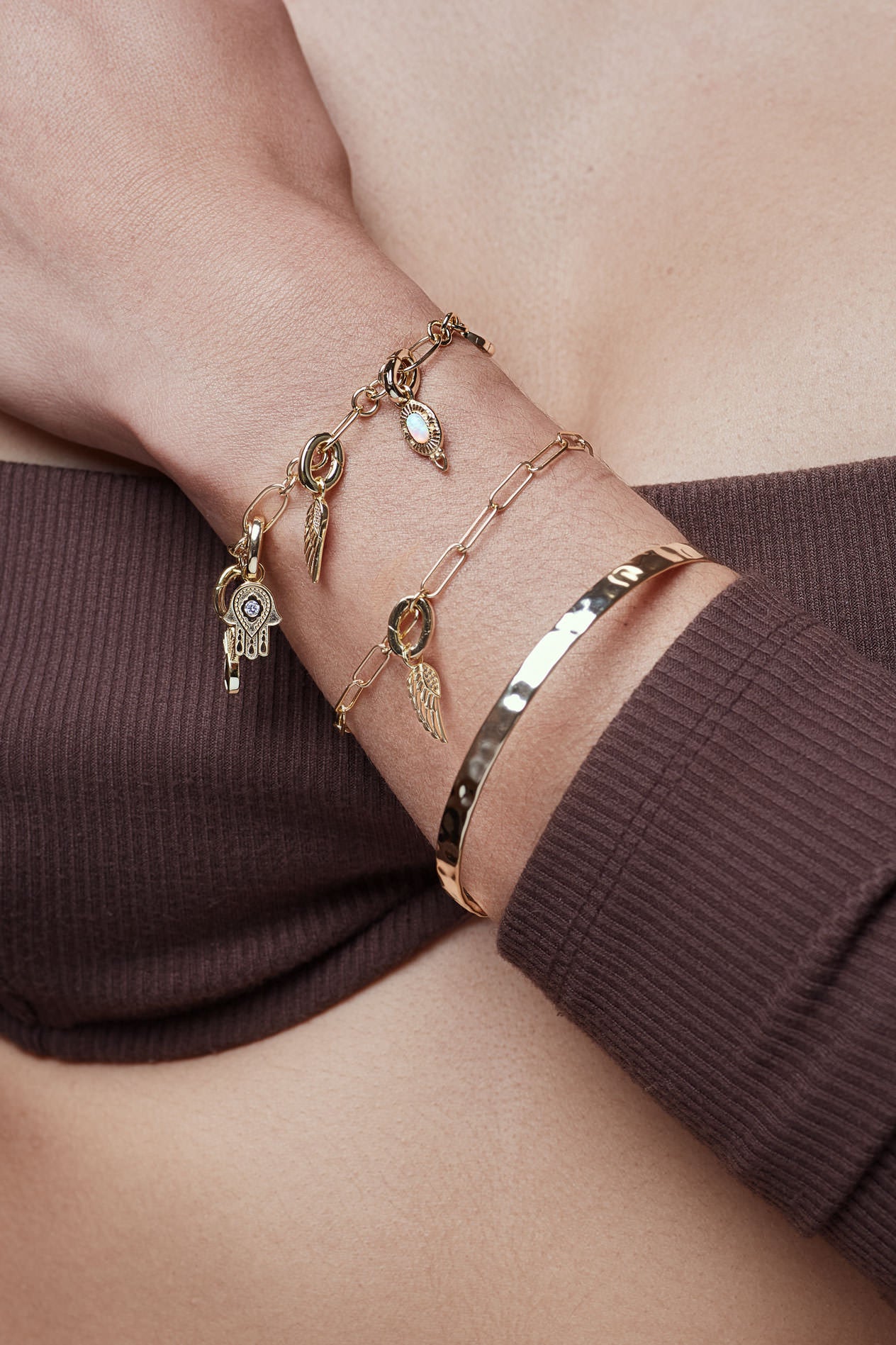 Paperclip Link Bracelet - Gold