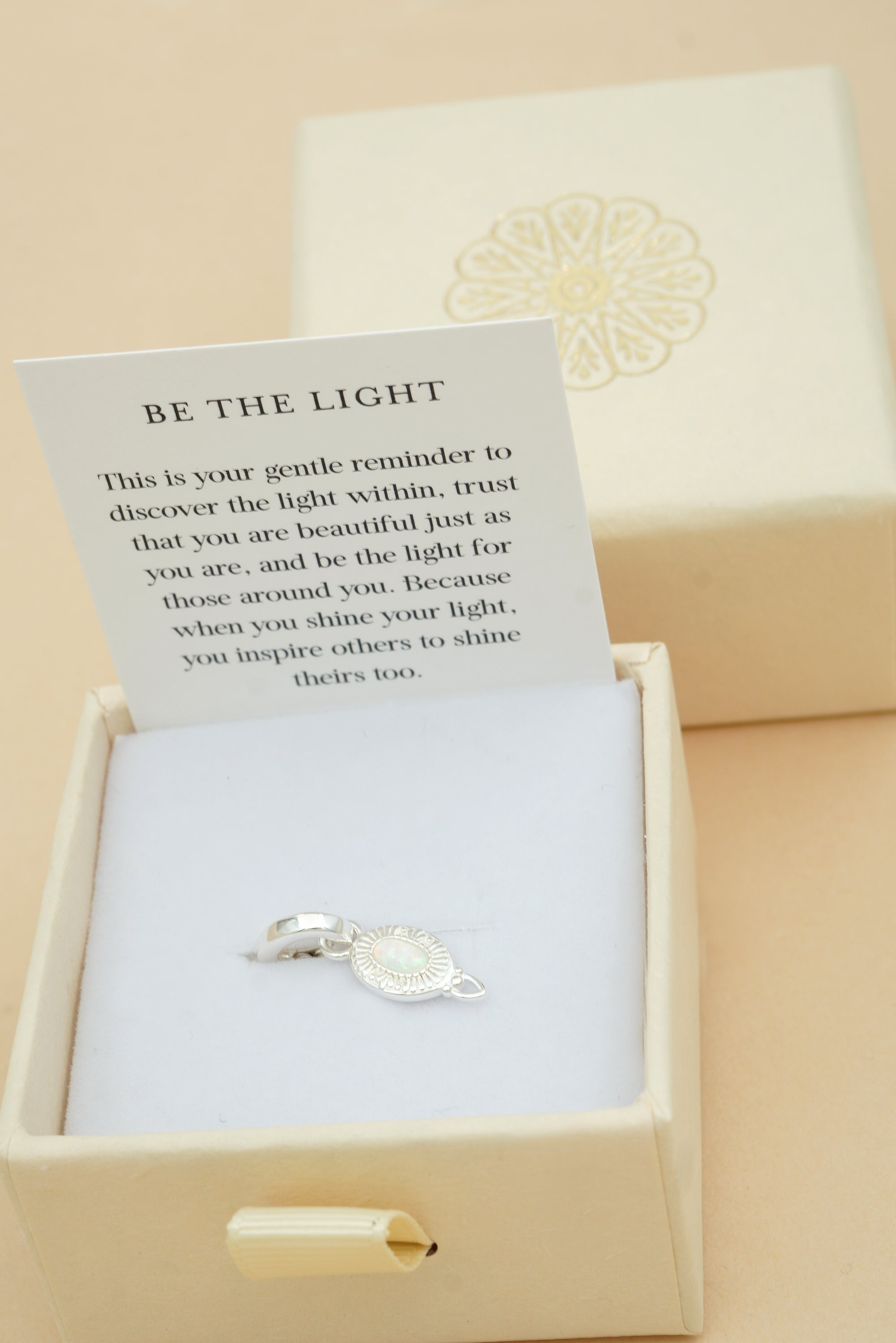 Be The Light Charm - Silver