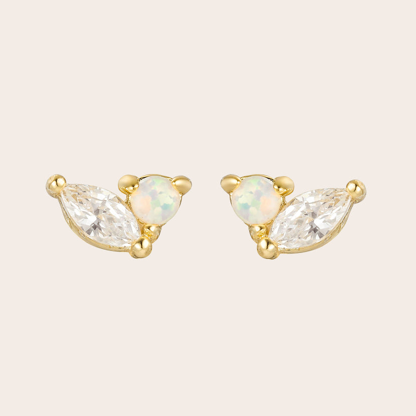 FREE Leaf Studs - Gold