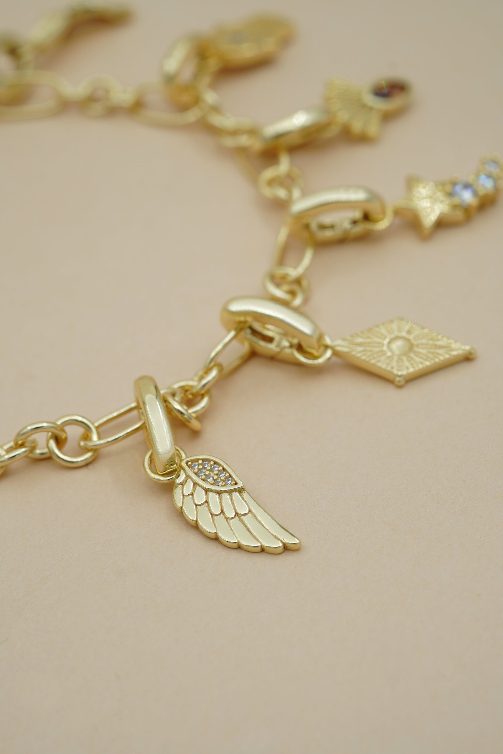 Guardian Angel Charm - Gold