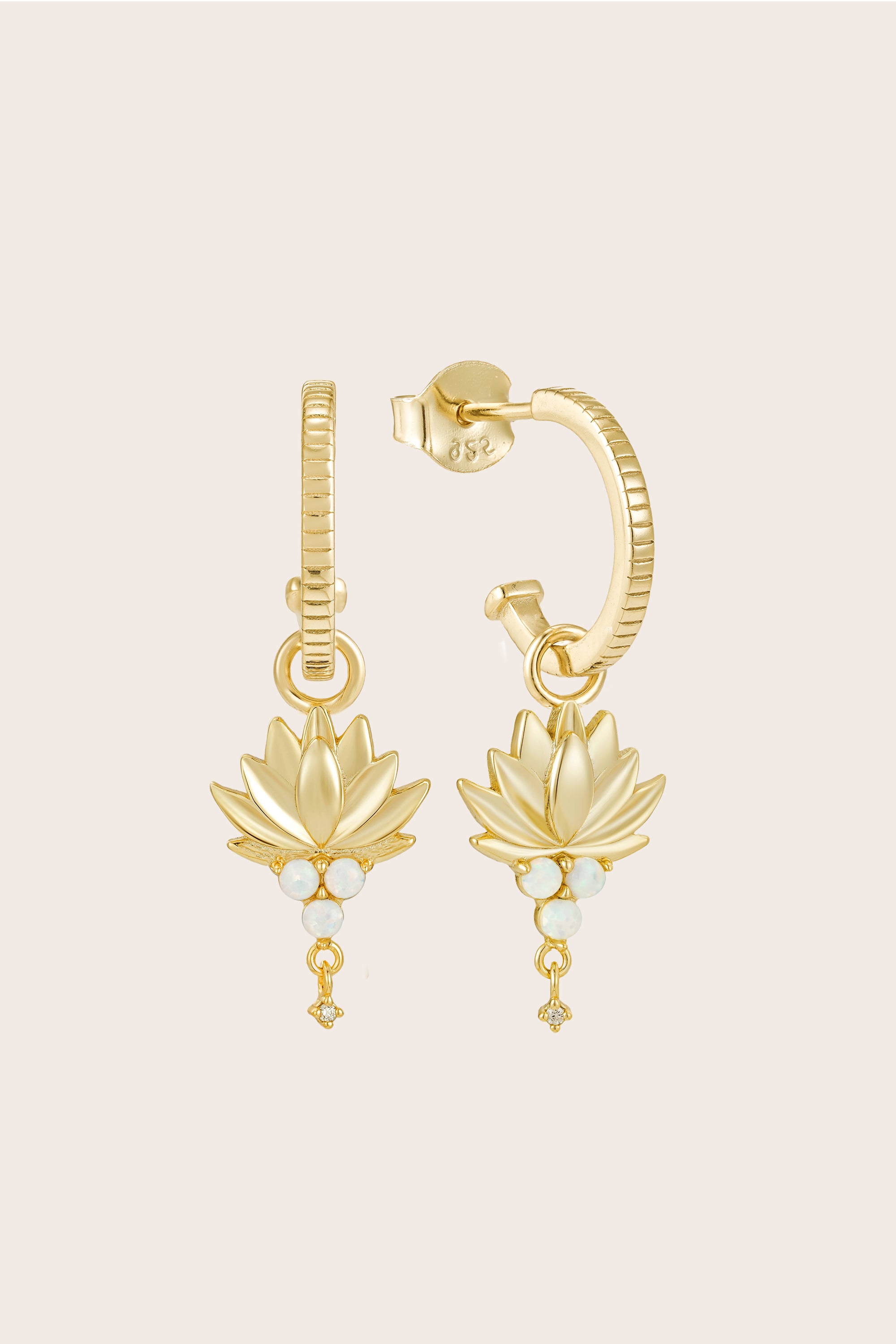 Lotus Hoops - Gold