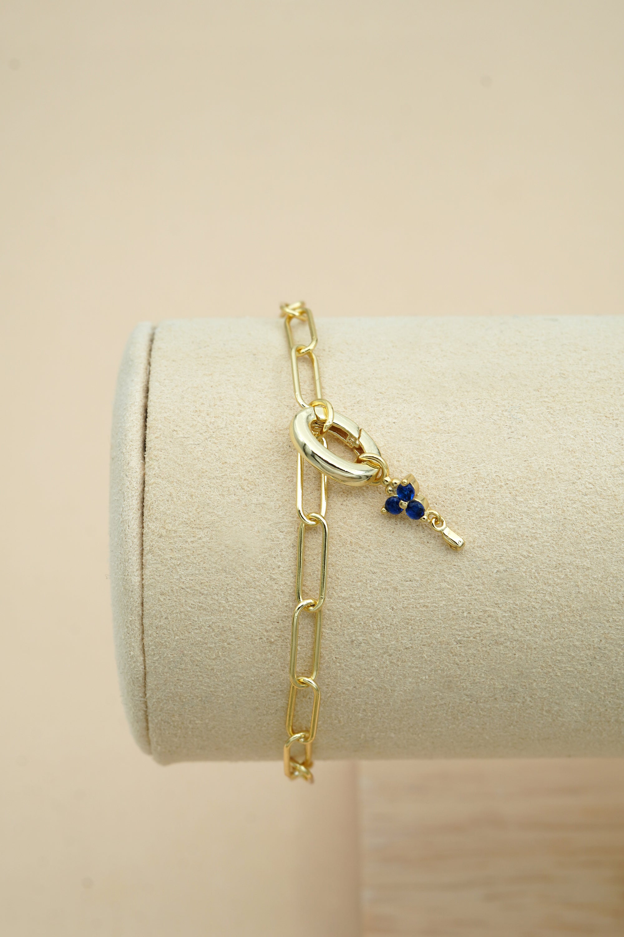 Gold Birthstone Charm - July/Ruby