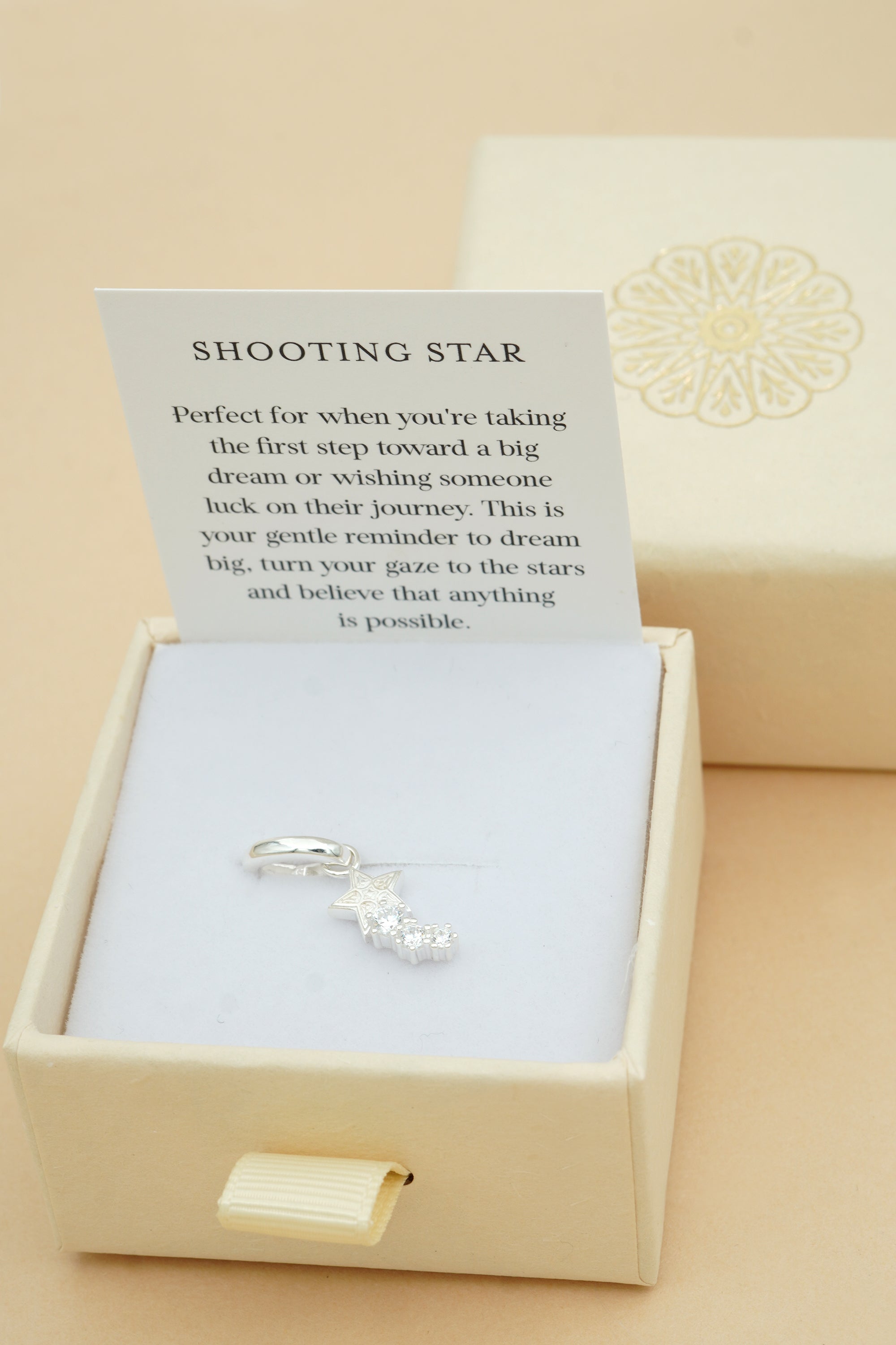 Shooting Star Charm - Silver